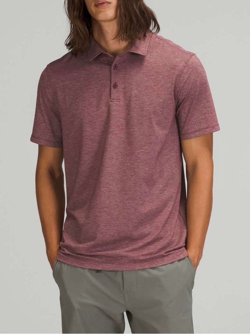 Lululemon Evolution Red Short Sleeve Golf Athletic Polo Shirt Men’s Size XL